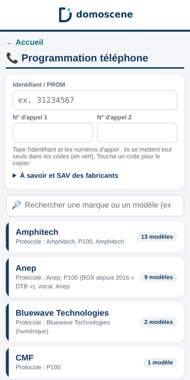 La programmation d'un téléphone de cabine
